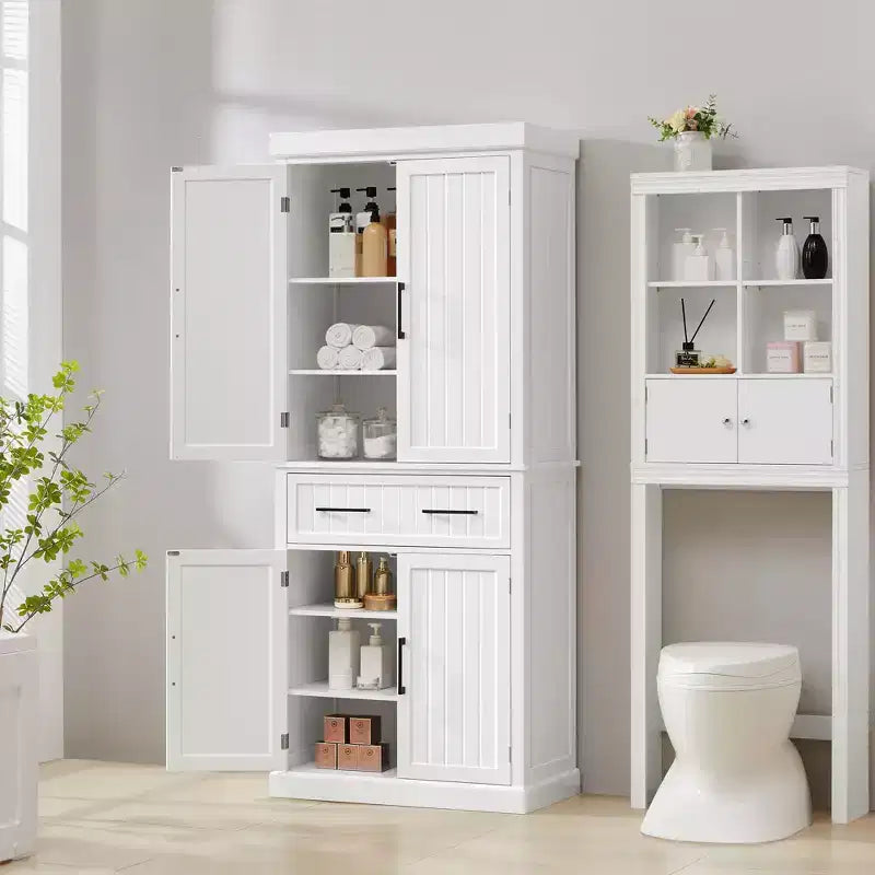 Meuble de rangement de cuisine de 184 cm de haut avec étagères réglables, rangement de salle à manger