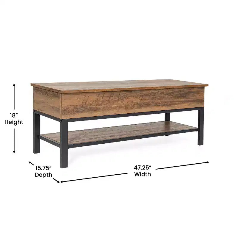Banc de rangement d'entrée de ferme avec étagère inférieure, banc de vestiaire et de chambre à coucher
