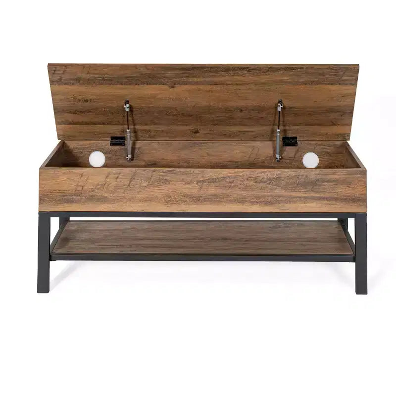 Banc de rangement d'entrée de ferme avec étagère inférieure, banc de vestiaire et de chambre à coucher
