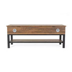Banc de rangement d'entrée de ferme avec étagère inférieure, banc de vestiaire et de chambre à coucher