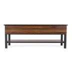 Banc de rangement d'entrée de ferme avec étagère inférieure, banc de vestiaire et de chambre à coucher