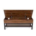 Banc de rangement d'entrée de ferme avec étagère inférieure, banc de vestiaire et de chambre à coucher