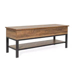 Banc de rangement d'entrée de ferme avec étagère inférieure, banc de vestiaire et de chambre à coucher