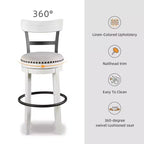 Lampe de table en céramique avec abat-jour en lin, blanc mat, 61 cm