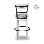 Lampe de table en céramique avec abat-jour en lin, blanc mat, 61 cm